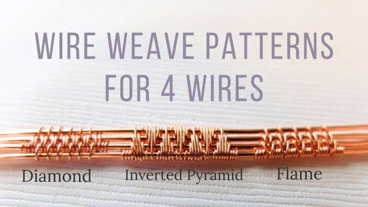 3 Weave Patterns for 4 Wires - Diamond Weave, Inverted Pyramid Weave and Flame Weave Tutorial