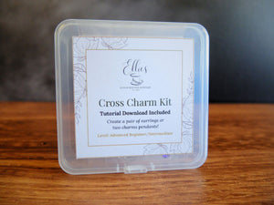 Cross Necklace or Earrings - Kit & PDF Download - (Tools Not Included) Cross Necklace or Earrings - Kit & PDF Download - (Tools Not Included)
