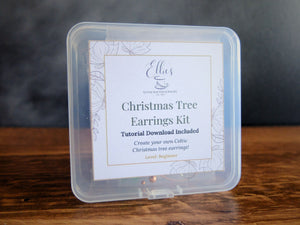"Celtic Christmas Tree" Earrings - Kit & PDF Download - (Tools Not Included) "Celtic Christmas Tree" Earrings - Kit & PDF Download - (Tools Not Included)