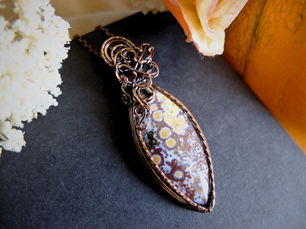 River Jasper & Garnet Pendant