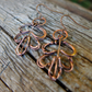 Pure Copper Oak Leaf Earrings