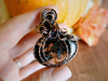 Turkish Stick Agate & Garnet Pendant