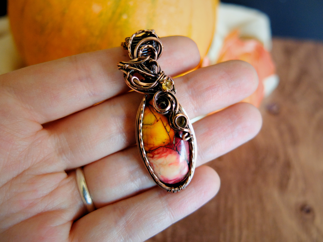 Marigold Song Composite, Citrine, Garnet & Tourmaline Pendant