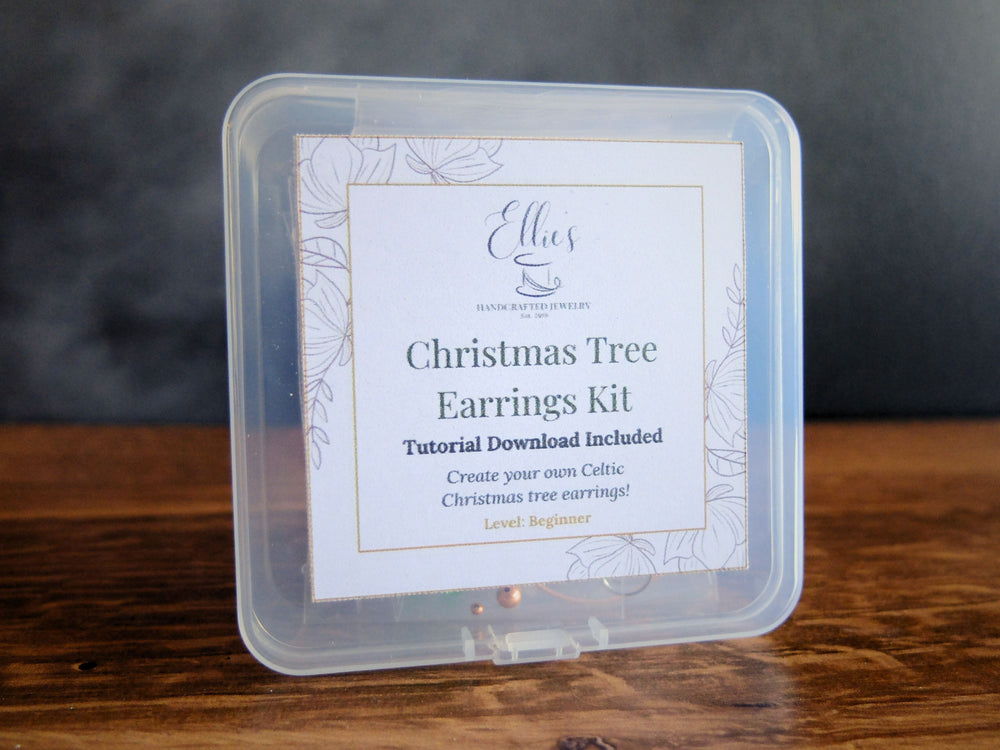 "Celtic Christmas Tree" Earrings - Kit & PDF Download - (Tools Not Included)