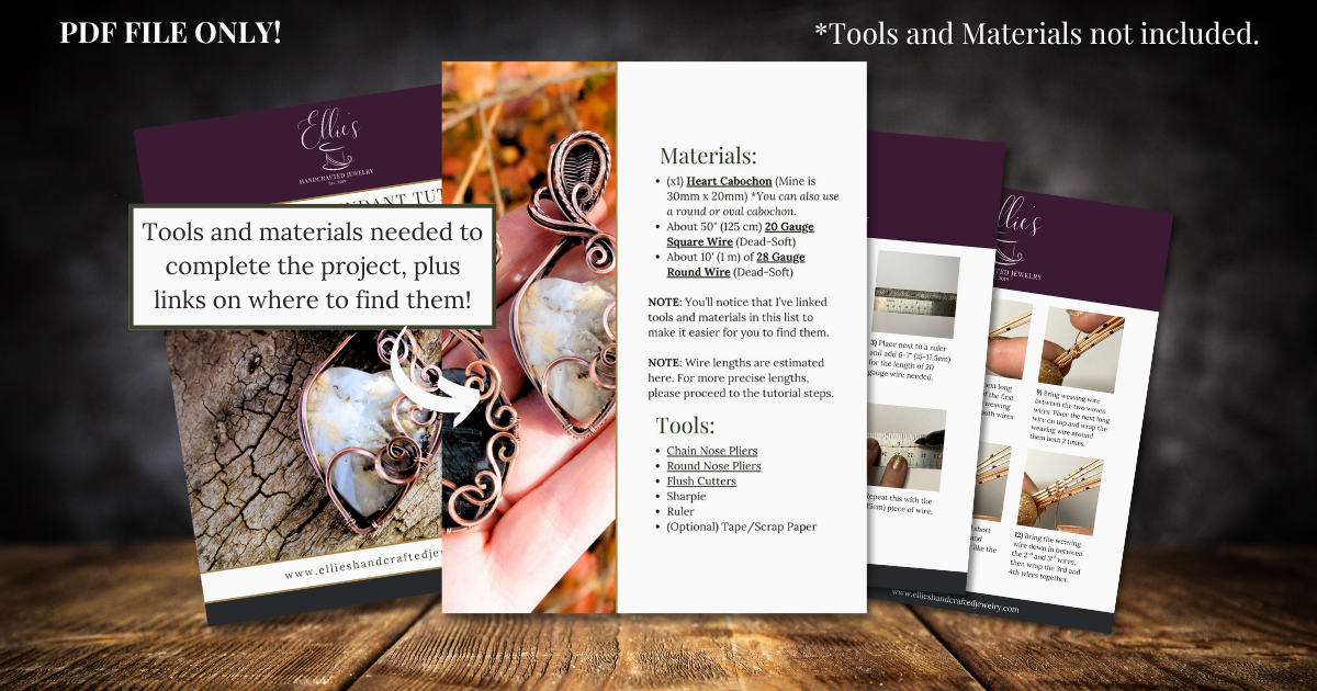 "Sylva" Heart Pendant Tutorial - PDF File ONLY