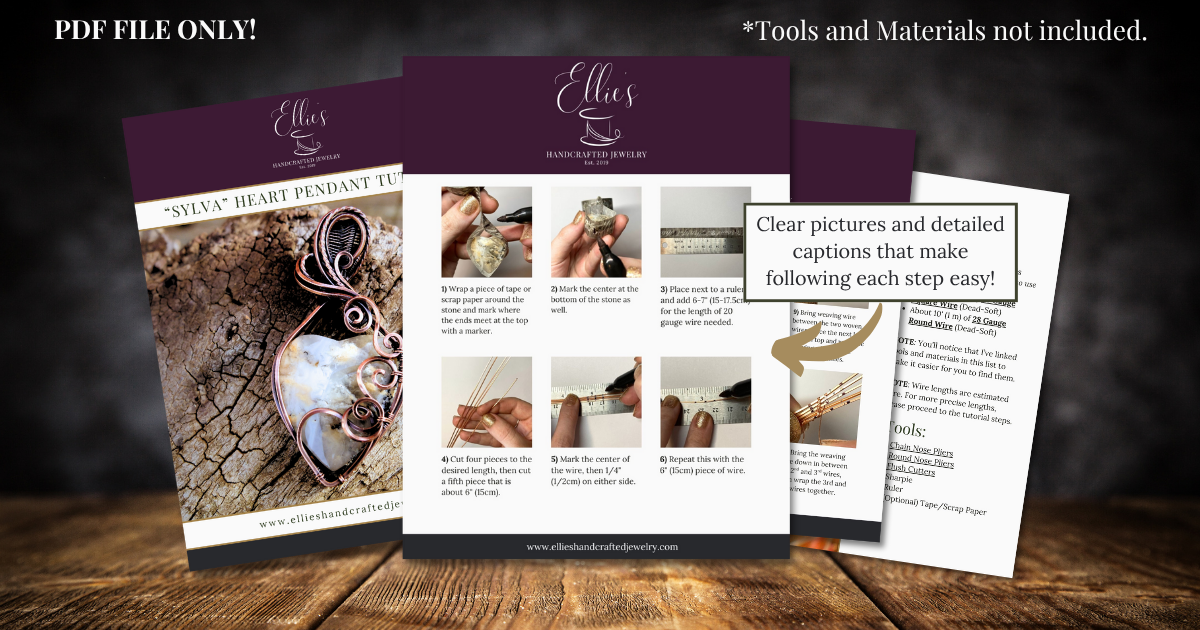 "Sylva" Heart Pendant Tutorial - PDF File ONLY