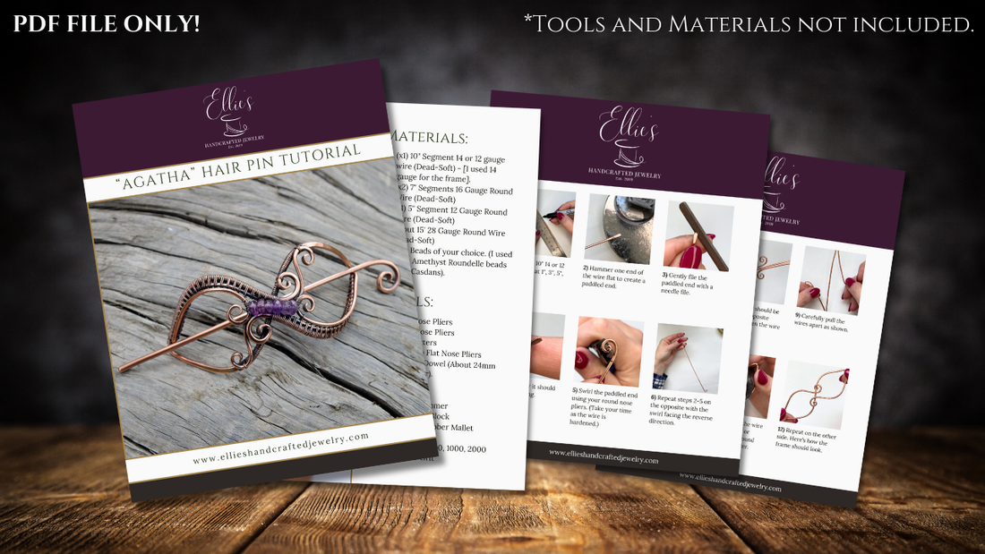 "Agatha" Hair Pin Tutorial — PDF Download