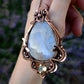 African Moonstone & Citrine Pendant "Elara"