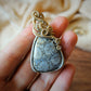 Fossil Coral Pendant in Sterling Silver and 12K Gold-Fill