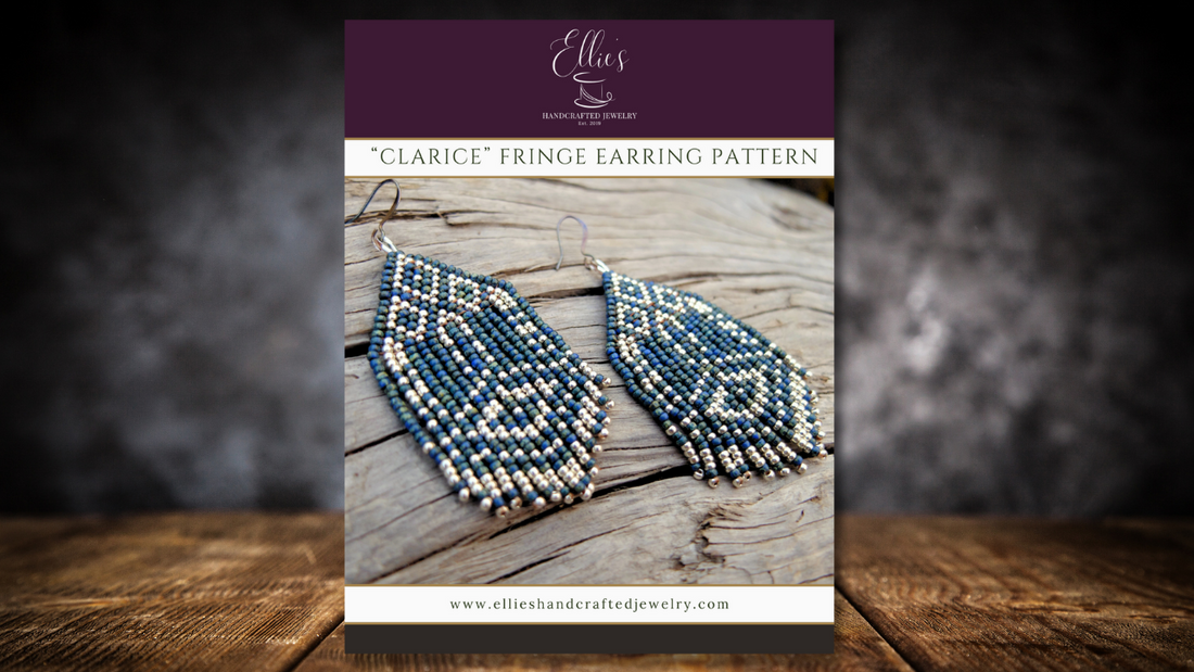"Clarice" Seed Bead Fringe Earring Pattern — PDF Download