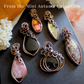 Marigold Song Composite, Citrine, Garnet & Tourmaline Pendant