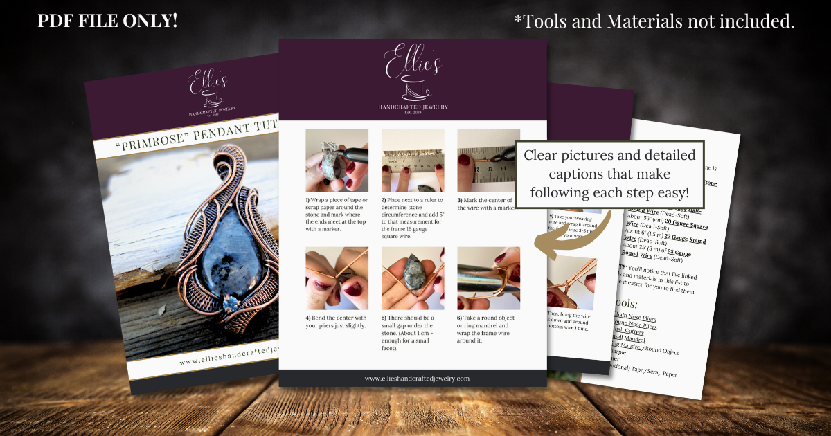 "Primrose" Pendant Tutorial - PDF File ONLY