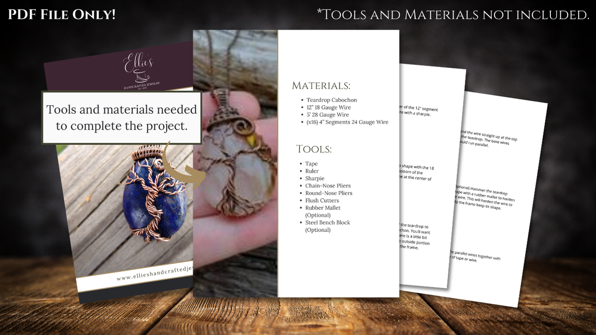 Materials and tools needed for the project.